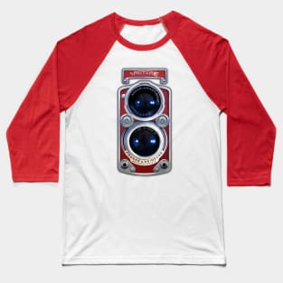 Classic Retro vintage RED chrome double lens camera Baseball T-Shirt